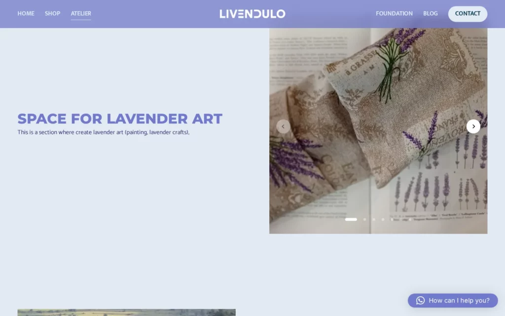 Livendulo : l’atelier, espace d’art autour de la lavande