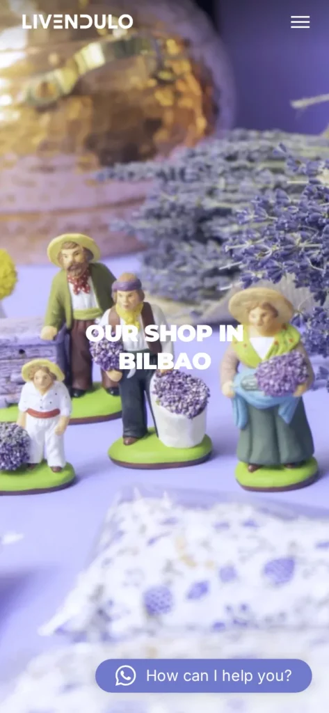 Livendulo : la boutique de Bilbao, sur téléphone