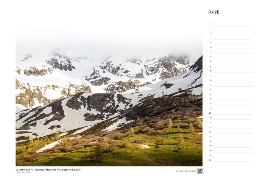 Calendrier perpétuel, avril
