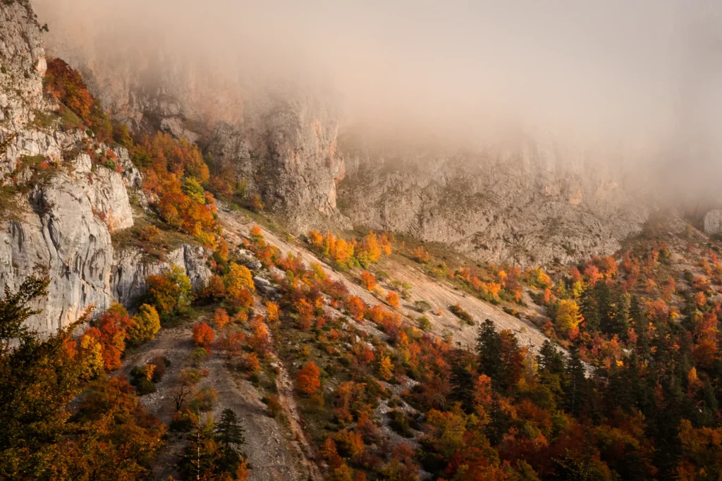Les Rochers du Parquet en automne